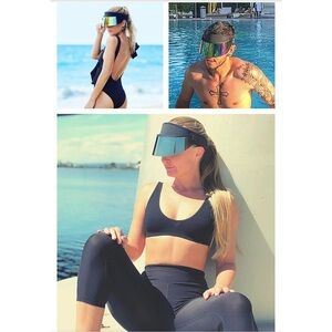 BLUESTONE SUNSHIELDS Kitty Luxe Red/Gold NWT